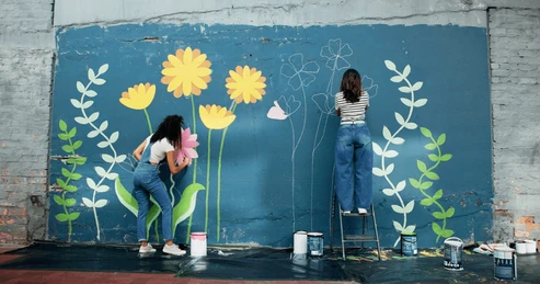 Mural Artwork Varanasi Wall Painting