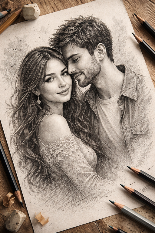 Realistic Pencil Sketch Portrait